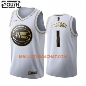 Maillot NBA Detroit Pistons Reggie Jackson 1 Nike 2019-20 Blanc Golden Edition Swingman - Enfant